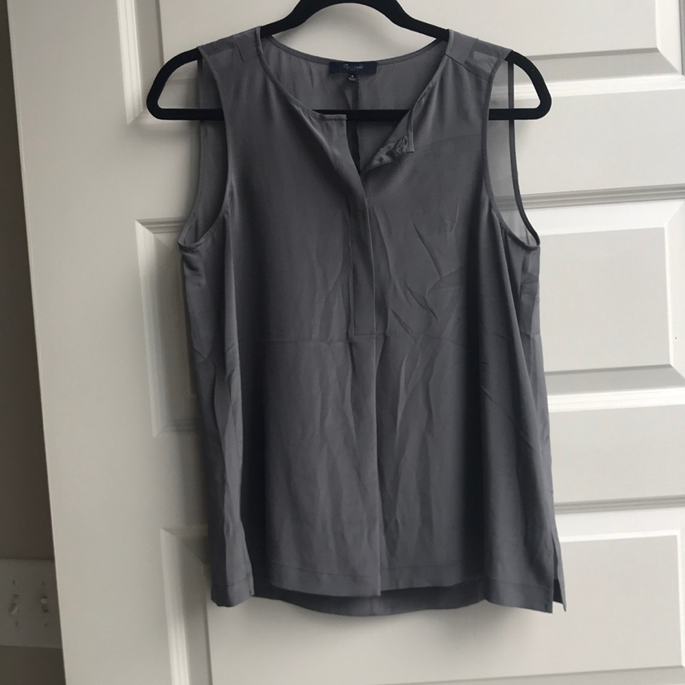 Madewell grey silk top